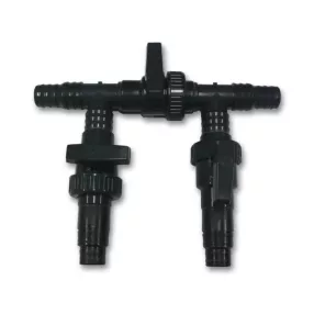   Bypass szelep, Azuro 3-Way, fekete, 3 utas, 32/38 mm csatlakozás, hőszivattyúhoz, áramlásszabályozás