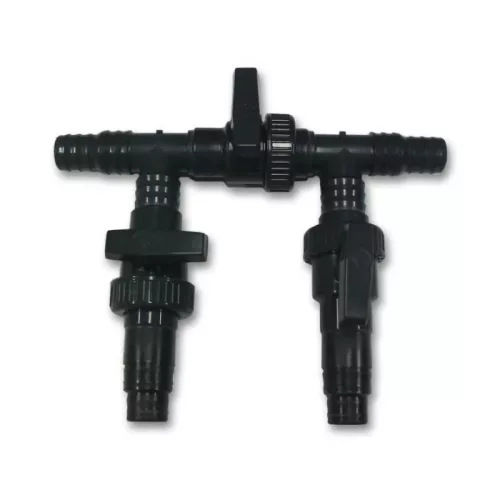 Bypass szelep, Azuro 3-Way, fekete, 3 utas, 32/38 mm csatlakozás, hőszivattyúhoz, áramlásszabályozás
