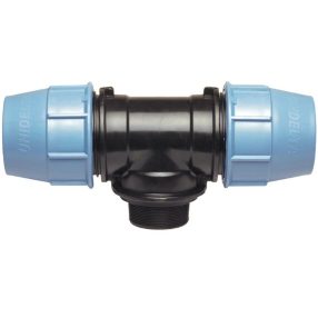 KPE T-idom KM 40mm x 5/4" - Külső menetes