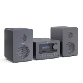  SHARP XL-B514(GY) Tokyo FM bluetooth mikrohifi rendszer szürke fa hangszórókkal