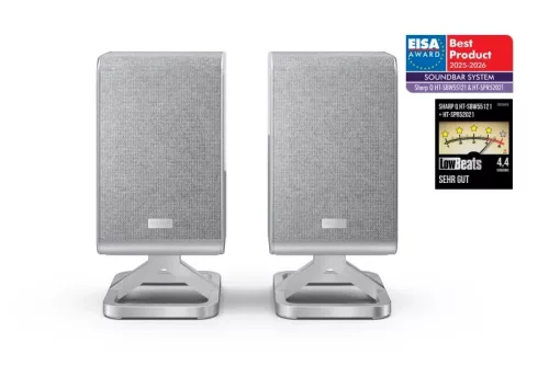 SHARP Q HT-SPR52021(SL) 2.0.2 Vezeték nélküli hátsó hangsugárzópár, ezüst