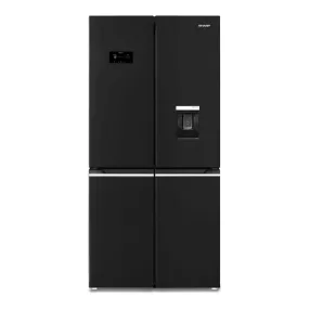   SHARP SJ-NFA35IHDBD-EU szabadonálló, négyajtós hűtőszekrény, D osztály, 487L, fekete
