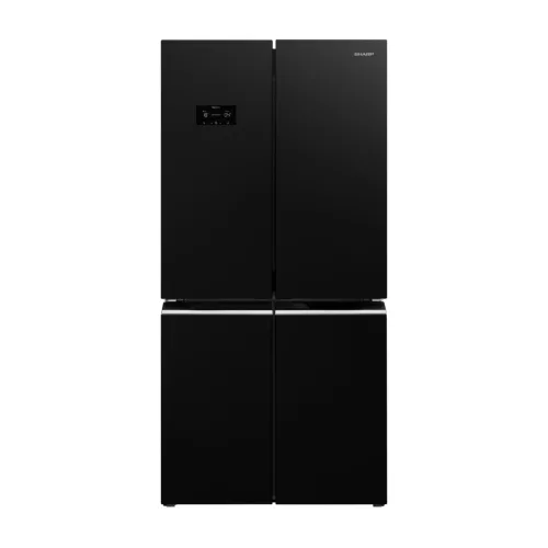 SHARP SJ-NFA35IHXBD-EU szabadonálló, négyajtós hűtőszekrény,  D osztály, 487L, fekete