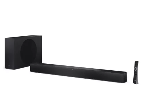 SHARP HT-SBW310 2.1 Dolby Atmos® / DTS Virtual:X® hangprojektor vékony vezeték nélküli mélynyomóval fekete