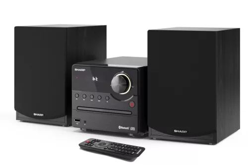SHARP XL-B512(BK) Bluetooth mikrohifi rendszer fekete fa hangszórókkal