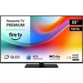   Panasonic TV-55W85BEZC 139cm-es 4K QLED 120Hz Smart TV beépített Fire TV-vel