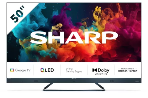 SHARP 50FQ5EG 126cm-es 4K UHD 144Hz Quantum Dot Sharp Google TV Harman Kardon hangszórókkal