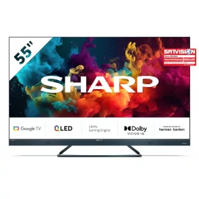   SHARP 55FQ5EG 139cm-es 4K UHD 144Hz Quantum Dot Sharp Google TV Harman Kardon hangszórókkal