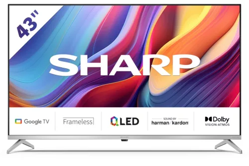 SHARP 43GP6265E 108cm-es 4K UHD QLED Google TV harman/kardon hangszórókkal