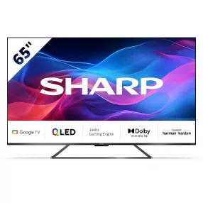   SHARP 65GR8265E 164cm-es 4K UHD 144Hz QLED Google TV harman/kardon hangszórókkal