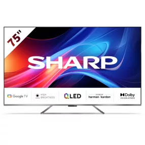   SHARP 75GP7265E 189cm-es 4K UHD QLED Google TV Harman/Kardon hangszórókkal