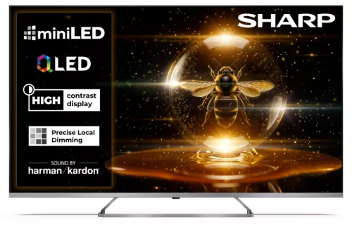 SHARP 50JP7265E 126cm-es 4K Ultra HD QLED MiniLED Google TV Harman Kardon hangszórókkal