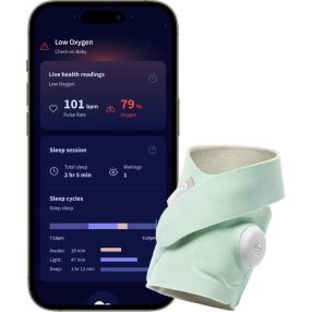 Owlet Dream Sock okos zokni 0-18 hónapig - Menta