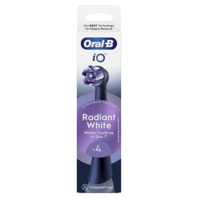 Oral-B iO fogkefefej Radiant White 4 db - fekete