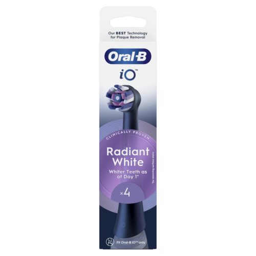 Oral-B iO fogkefefej Radiant White 4 db - fekete
