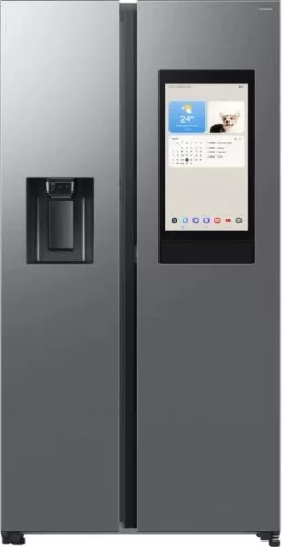 Samsung RS90F66BETEO Side-by-Side hűtőszekrény Family Hubbal 614 L, matt metál