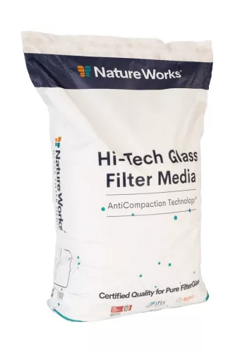 Üveg szűrőtöltet, Nature Works Stage-1, 0, 6-1, 2 mm, medencéhez, újrahasznosított üveg, 20 kg (AS-033101)