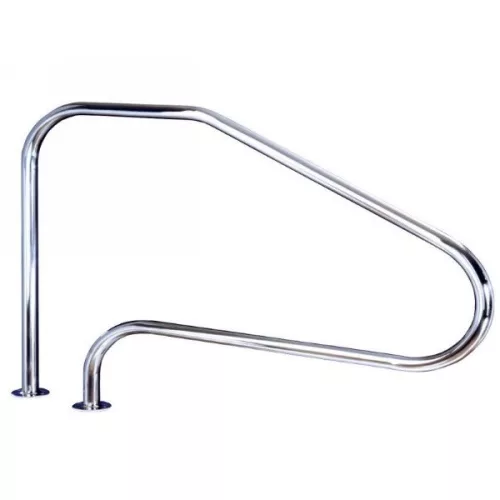 Medence korlát, AISI316L, FX-01, 911 x 1255 mm, ezüst, rozsdamentes acél, polírozott, karimás rögzítés, 1 db/csomag