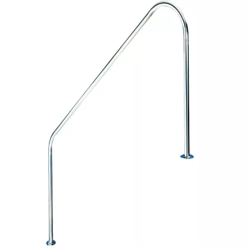 Medence korlát, AISI316, FX-05, 915 x 1524 mm, ezüst, rozsdamentes acél, polírozott, karimás rögzítés, 1 db/csomag