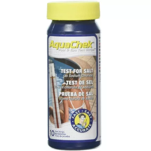 AquaChek Vízelemző, tesztcsíkos, só tartalom méréséhez, 400 - 7000 mg/l, 10 db tesztcsík