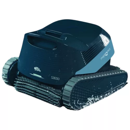 Medencetisztító robot, Dolphin S3000, teljes medencetisztítás (padló, fal, vízvonal, lépcső és napozóterasz tisztítás), PowerStream navigáció, kábelcsavarodás-gátló, applikáció vezérlés, Caddy tartozékkal