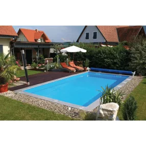   Medence szett, Porocell Basic, 3,5 x 7,0 x 1,5 m, kék, EPS30 falazóelemes, hőszigetelt, komplett szett