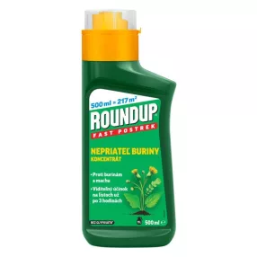   Gyomirtó koncentrátum, Roundup Fast, 0,5 l, gyors hatású, vízzel hígítható, permetezhető, talajkímélő