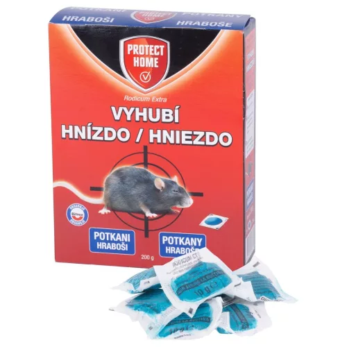 RODICUM Extra rágcsálóirtó csalétek, 200 g, kék, patkányok és pockok ellen, puha csali, nedvességálló, Bitrex védőanyaggal