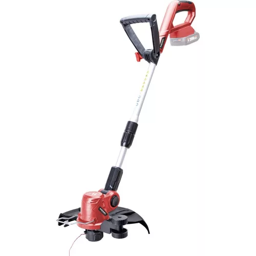 Akkumulátoros fűkasza, Worcraft WPGT202 ShareSYS, piros/fekete, 30 cm, 20 V Li-Ion, 8800 fordulat/perc, teleszkópos nyél, akkumulátor és töltő nélkül
