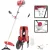 Benzinmotoros bozótvágó, Worcraft GT65-430, piros/ezüst, 2200 W, kétütemű motor, gyorskioldó, tartozékokkal