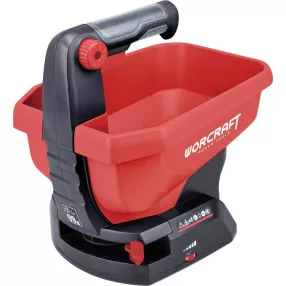   Akkumulátoros szórógép, Worcraft CHSP-S20Li ShareSYS, piros/fekete, 3, 6 l, műanyag, 20 V Li-Ion, ömlesztett anyagokhoz, műtrágyához, fűmaghoz, útszóró sóhoz, akkumulátor és töltő nélkül (TC1111629)