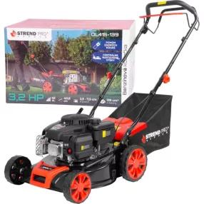   Benzinmotoros fűnyíró, Strend Pro Garden QL41S-139, fekete/piros, vágásszélesség: 40,6 cm, Loncin LC1P65FE-4 motor, 139 cm3, 4 ütemű, 2400 W, 3,2 LE, 3600 fordulat/perc, 45 l gyűjtőkosár, önjáró