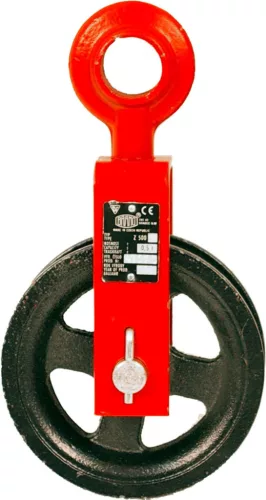 Csiga, Brano Z 500 B, 500 kg, piros/fekete, szemmel, kézi működtetésű, hordozható, köteles használathoz, egyszerű kialakítás