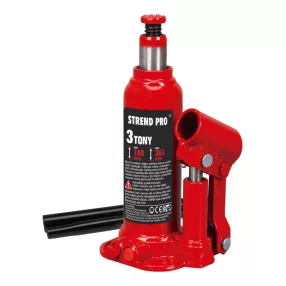   Hidraulikus emelő, Strend Pro TH90304S, piros, 3000 kg teherbírás, 18,8–36,3 cm emelési magasság, bőröndben, kompakt, masszív, könnyen mozgatható
