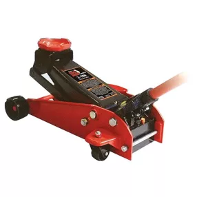   Hidraulikus emelő, Strend Pro T83502, piros/fekete, gurulós, 3000 kg teherbírás, 15–49 cm emelési magasság, öntöttvas görgők, forgó teherlemezzel