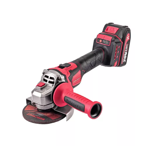 Akkumulátoros sarokcsiszoló, Worcraft CAG-S20LiBE-125, piros/fekete, 125 mm, 20 V Li-Ion, 8000 fordulat/perc, akkumulátor és töltő nélkül