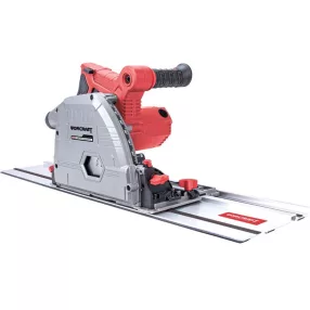   Merülőfűrész, Worcraft TS12-165A, 1200 W, 165 mm tárcsa, 54 mm vágásmélység, állítható mélység és szög, 2 x 70 cm vezetősínnel