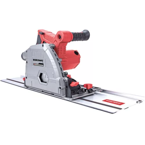Merülőfűrész, Worcraft TS12-165A, 1200 W, 165 mm tárcsa, 54 mm vágásmélység, állítható mélység és szög, 2 x 70 cm vezetősínnel