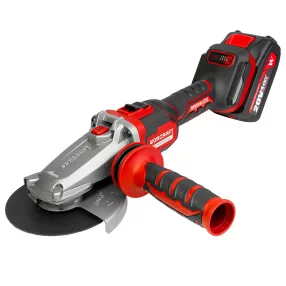   Akkumulátoros sarokcsiszoló, Worcraft CAG-S20LiBF-125, piros/fekete, 125 mm, 20 V Li-Ion, 8500 fordulat/perc, akkumulátor és töltő nélkül