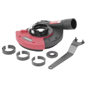   Sarokcsiszoló elszívó fedél, Strend Pro DP128, piros/fekete, 115 / 125 mm, sarokcsiszolóhoz, porszívóhoz csatlakoztatható (TC113202)