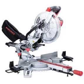   Elektromos gérvágó fűrész, Worcraft MS20-255, 2000 W, 255 mm tárcsa, 5000 fordulat/perc, 230 V, csúszó funkció, lézeres vezető, porzsák, oldaltámaszok