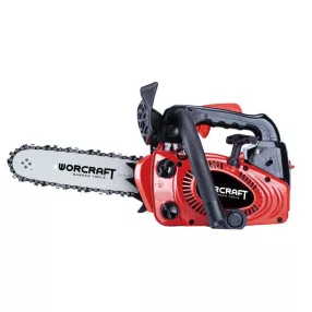   Benzinmotoros láncfűrész, Worcraft GCS26-10, piros/fekete, 700 W, vezetősín: 25,4 cm, üzemanyagtartály: 230 ml, 160 ml olajtartály