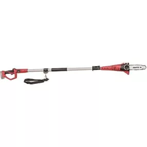   Akkumulátoros ágvágó láncfűrész, Worcraft CPS-S20Li ShareSYS, piros, 2-4 Ah 20V Li-Ion, vezetősín: 24 cm, 5 m/s láncsebesség, teleszkópos nyél, akkumulátor és töltő nélkül