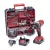 Akkumulátoros fúró-csavarozó, Worcraft CD-S20LiWT ShareSYS, piros/fekete, 40 Nm, 0-1400 fordulat/perc, 20 V Li-Ion, 2 x 2,0 Ah, akkumulátorral, töltővel, tartozékokkal, hordtáskában