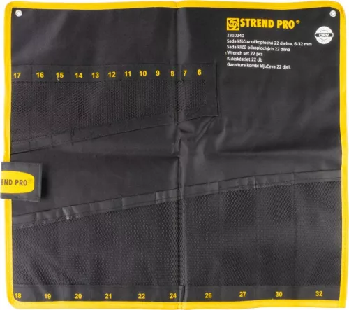 Kulcstartó tok, fekete, Strend Pro 2310240 készlethez, 22 részes
