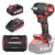 Akkumulátoros ütvecsavarozó, Worcraft CIW-S20LiBM-750 ShareSYS, piros/fekete, 800 Nm, 0-3200 fordulat/perc, 0-3700 ütés/perc, 20 V Li-Ion, 4,0 Ah, akkumulátorral és gyorstöltővel