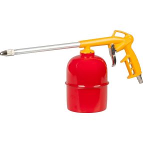   Szórópisztoly, Strend Pro Airtool DO-21, piros/sárga, 900 ml, szívótartályos, mosáshoz, tisztításhoz és korróziógátló kezeléshez, kompresszorhoz