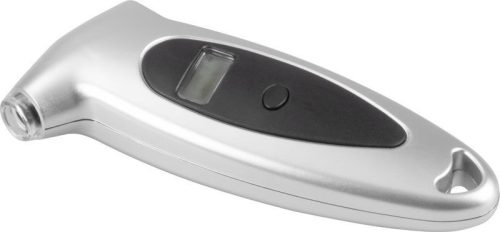 Gumiabroncs nyomásmérő, Strend Pro Airtool DT-3, ezüst, digitális, akkumulátoros, automatikus kalibrálás, skálaválasztás (psi, bar, mm), ±0,5 psi pontosság