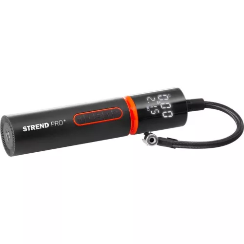 Kompresszor, Strend Pro, fekete, kézi, akkumulátoros, 5 az 1-ben, 150 PSI, 10,3 bar, 22 l/perc, LED világítás, 2000 mAh, hordozható