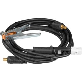   Földelő hegesztőkábel, Strend Pro 116014, fekete, elektródafogóval, 5–180 A földelőkapocs, hegesztőgéphez